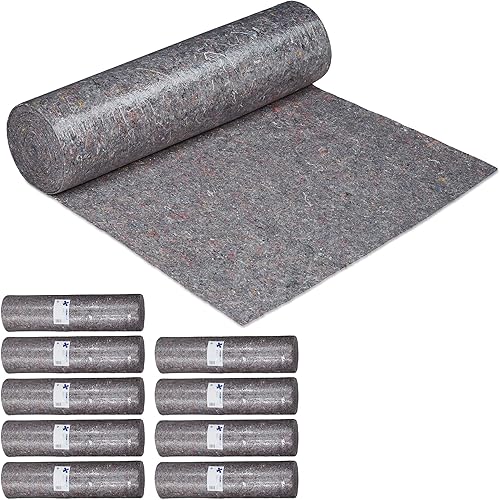 Relaxdays 2X Telo da Imbianchino, Telone Copri Pavimento, 1x50 m = 50m², Antiscivolo, Assorbente, 270g/m², Trasloco, Grigio - Honorern