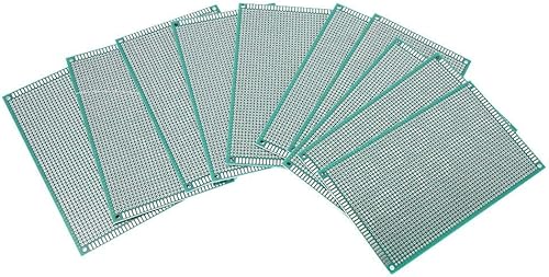 Scheda prototipo a doppia faccia 10 pezzi, 9x15cm circuito stampato PCB anti-invecchiamento universale saldabile per esperimento elettrico - Honorern