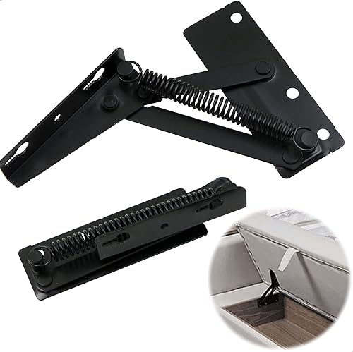 Cerniera Per Sollevamento Sollevabile Cerniere - Per Porta, Divano, Letto Pieghevole, Supporto Coperchio, Cerniere Per Mobili A Molla, Accessori Per Mobili, Nero, 2 Pezzi - Honorern