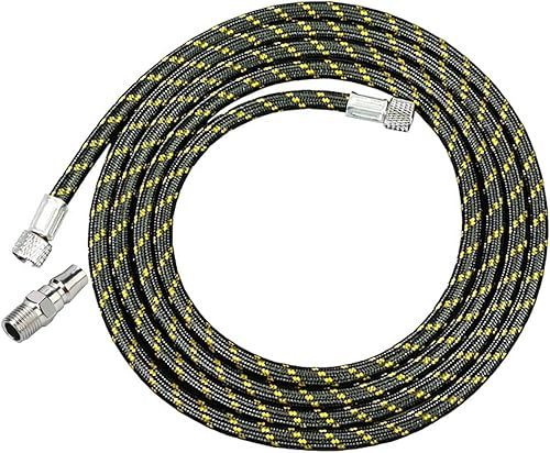 1 Tubo flessibile aerografo 1.8 metri e 1 Attacco maschio con filettatura esterna 2′ (G1/4) - con raccordi standard 1/8 su entrambe le estremità con disconnessione rapida - Honorern
