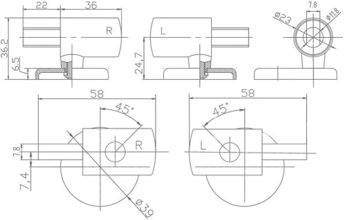 Cerniere di ricambio per WC tradizionali e contemporanee - Honorern