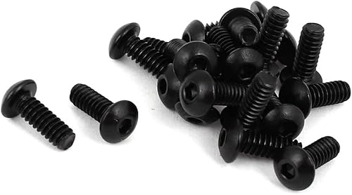 #6-32x3/8' UNC Esagonale Presa Button Testa Viti, 20pz Lega Acciaio Vite, Nero - Honorern
