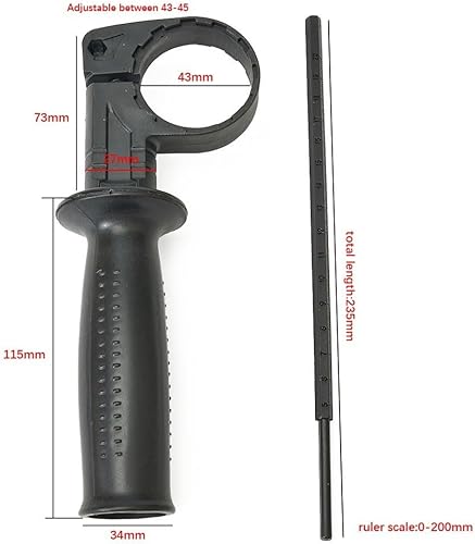 Maniglia laterale per trapano a percussione martello universale maniglia laterale per trapano elettrico smerigliatrice - Honorern