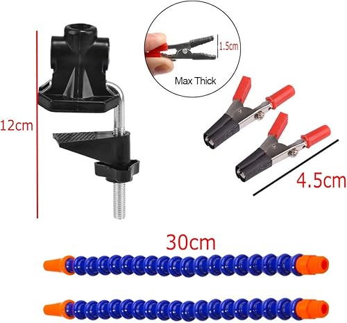 JZK Flessibile Terza Mano Aaldatura Mani flessibili strumento della stazione di saldatura, due bracci flessibili con clip girevoli + antiscivolo base in alluminio - Honorern