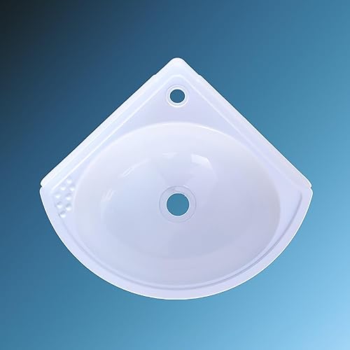 Lavandino in Plastica for Montaggio a Parete Piccolo, Mini Lavabo, Lavatoio Lavapanni Monoblocco in Resina PP per Esterno, Lavabo for Camper (Color : B) - Honorern