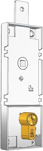 B561.681Z.0000 Serrature per Porte Basculanti/garage interasse 70 mm Cilindro Profilo Europeo senza cilindro, catenaccio con foro M6 - Honorern