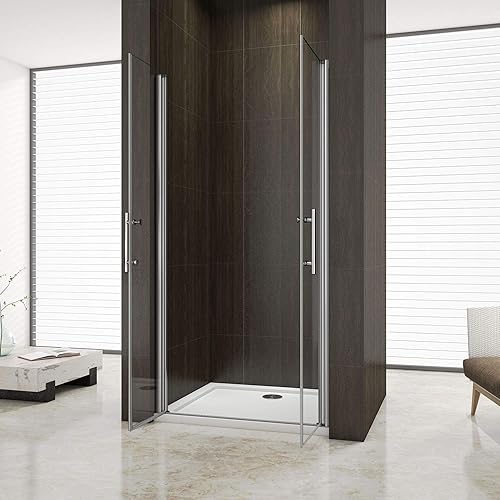 AICA ITALY Box Doccia Nicchia, Porte Doppie Saloon, Trasparente 80x185cm - Honorern