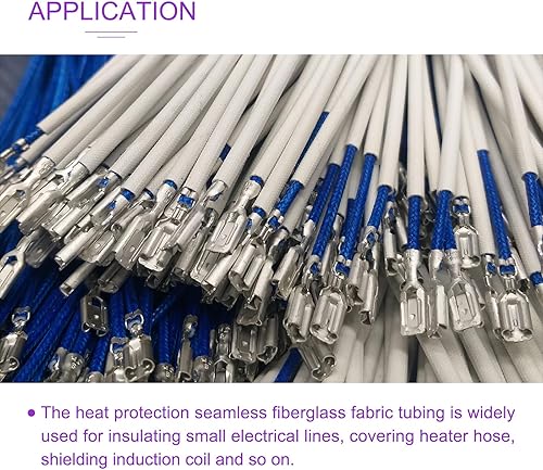 DMiotech 5mmx5m(16.4pi) Fibra Vetro Guaina Isolante Piccole Linee Tessuto Tubi per Filo Protezione con Resina Nero - Honorern