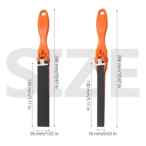 2 Pezzi Portacarta Abrasiva, Portacarta Abrasiva in Plastica, Utensile di Levigatura, Lunghezza 266 mm Portacarta Abrasiva Manuale per la Levigatura di Legno e Metallo (Arancione) - Honorern