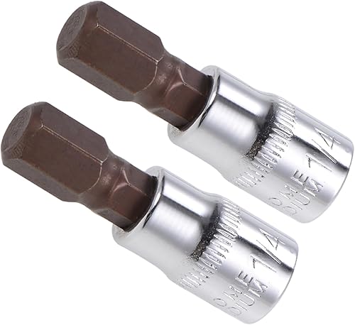 Chiave Esagonale a Bussola, Metrico H8 (8mm) Punta 1/4' Attacco 1,5' Lungo, Acciaio Legato S2 Temprato al Cromo-Vanadio - (Applicazioni: per Applicazioni Fissaggio) 2pz - Honorern