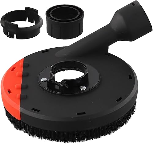 Copertura antipolvere per smerigliatrice angolare, 150 mm, in ABS, per raccolta della polvere, compatibile con smerigliatrici da 180 mm da 7 pollici, anello spazzola rimovibile, facile da - Honorern