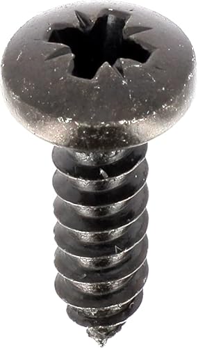 Viti a lamiera testa cilindrica bombata Pozidrive in Blister, 4,8 mm x 16 mm, DIN 7981, zinco nero, confezione da 20 - Honorern