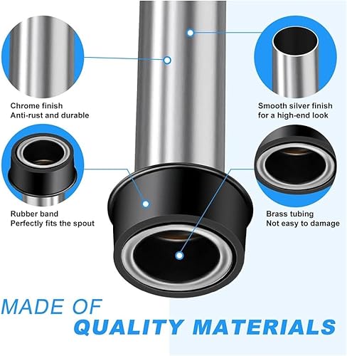 Tubo di Troppopieno per Lavandino da 2 Pezzi, 7,48 Pollici, Tubo di Scarico per Lavandino, Filtro per Lavandino, per Fori, Tappo per Tubi, Tubi del Bagno - Honorern