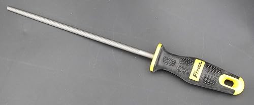 Lima in acciaio al carbonio T12 da 8 pollici, taglio medio, per limatura di metallo tenero, alluminio, stagno, rame, plastica dura, legno duro, file metallico di qualità premium (rotondo) - Honorern