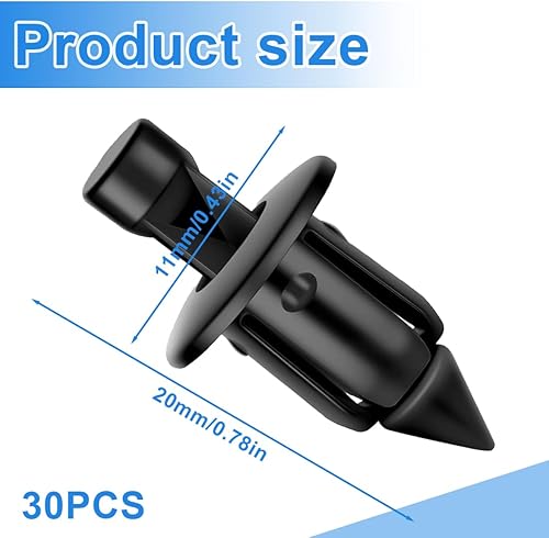 30 pezzi Rivetti in Plastica, Clip di Plastica Rivet Moto Carenatura Trim Pannello di Fissaggio per Suzuki Kawasaki, Clip di Fissaggio Auto - Honorern