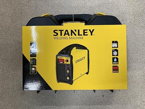 Stanley Saldatrice portatile con valigetta e casco per saldatura, elettrodo Ø1,6-3,2 mm, 10-130A, 90V - Honorern
