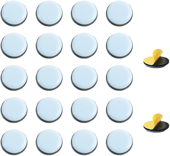 24 Pezzi di Scivoli per Mobili Scivoli Rotondi Autoadesivi in Teflon Feltrini per Spostare Mobili Scivoli per Spostare Pesanti Tappeti Pavimenti 25 mm - Honorern