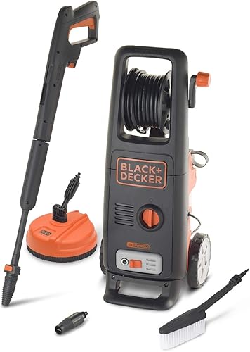BLACK+DECKER Idropulitrice ad Alta Pressione BXPW1800XE con Patio Cleaner e Spazzola Fissa (1800 W, 135 bar, 440 l/h) - Honorern