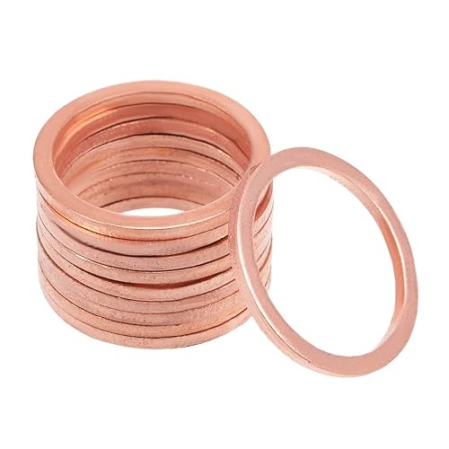 10 pezzi 18 x 22 x 1,5 mm rondella piatta in rame per bulloni a vite. - Honorern