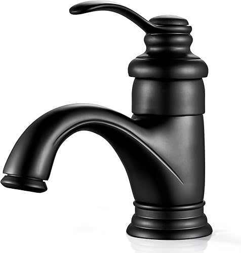 Rubinetto Bagno Rubinetto Lavabo in Ottone, Miscelatore Retro Rubinetto Lavandino con Bocca Bassa, Rubinetto Bagno Monocomando Miscelatore in Ottone per Bagno, Ottone G3/8 - Honorern