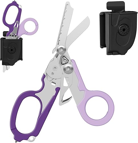 Cesoie per traumi Cesoie di emergenza con tagliacinghia e rompivetro Pinze per forbici pieghevoli in acciaio inossidabile, forbici da salvataggio per campeggio all'aperto Strumenti… - Honorern