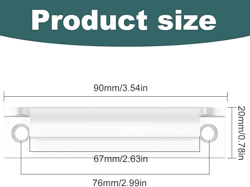 Maniglia in Lega di Alluminio, 4 Pezzi Maniglia per Porta Scorrevole, Maniglia Porta Interna, Maniglie per Mobili da Cucina, Adatto per Porte scorrevoli, Porte in Legno Maniglia per Cassetto - Honorern