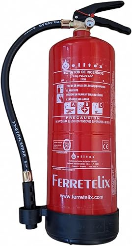 Estintore a polvere ABC 6 Kg con staffa di montaggio CE Standard - Honorern