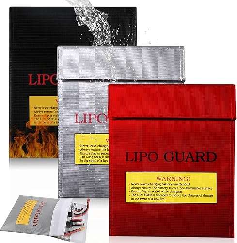 3 sacchetti ignifughi impermeabili, resistenti alle esplosioni per contanti, passaporto, gioielli - Honorern