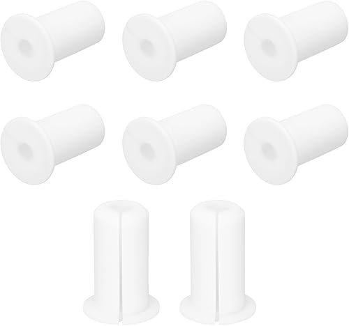 8pz Passacavi Parete per Cavi 3/4 Pollice Boccola Parete per Cavo Silicone Passacavi Kit Instradamento Cavi Accessori Passacavo Parete per Ethernet Foro da 7mm, Bianco - Honorern