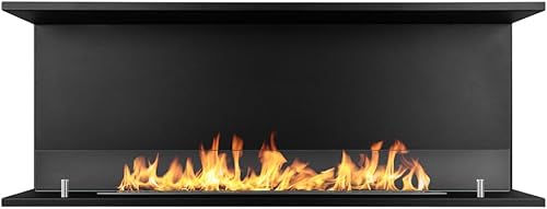 Camino a bioetanolo da Incasso Trifacciale biocamino a 3 Lati Aperti 120x50 Trevi 120 - Honorern