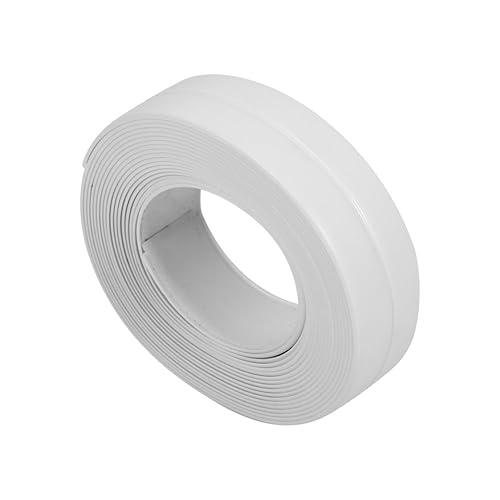 3.2m Muro Wall Angoli Sigillante Caulk Strip Autoadesiva Vasca Bagno e Parete Striscia di Tenuta Lavello Bordo del Lavandino Surround Impermeabile Decorativo Sealer (White 22mm x 3.2m) - Honorern