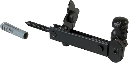 Amig - Fornitore decorativo per traventane Mod.6 | Dimensioni: 157 x 60 mm | Ancoraggio di sicurezza in ferro battuto | Evita urti e graffi | In acciaio rifinito in nero epossidico opaco - Honorern