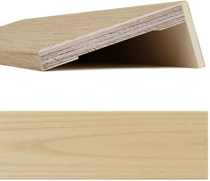 Coprifilo/Mostrina piatta impiallacciata 80 x 12 x 2250 mm con aletta 25 mm/Rovere - Honorern