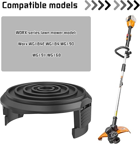 2 Pezzi Tappi per Bobina Compatibile con Tagliaerba Worx WG184E WG184 WG190 WG191 WG168, WA0037 Sostituzione del Tappo per Bobina per Worx Decespugliatori - Honorern