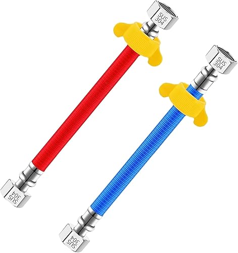 2 Pezzi Tubo Flessibile in Acciaio Inossidabile 304, Tubo Raccordo G1/2', 20CM Tubi di Ingresso per Scaldabagno - Honorern