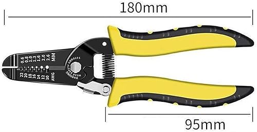Spellacavi,Spellafili Multifunzione,Pinza Spelafili e Tagliacavi,Per Spellafili Filo di Rame,Possono essere utilizzate per tagliare,Spellare,Crimpare i cavi - Honorern