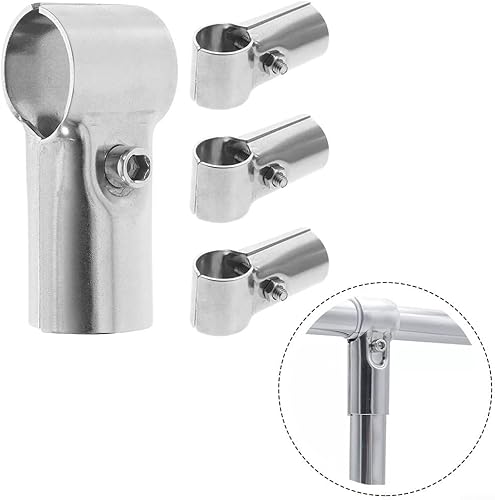 4 morsetti a T in acciaio inox per recinzioni in rete metallica, supporto per tubi strutturali, per serraggio di tubi di diametro entro 25 mm - Honorern