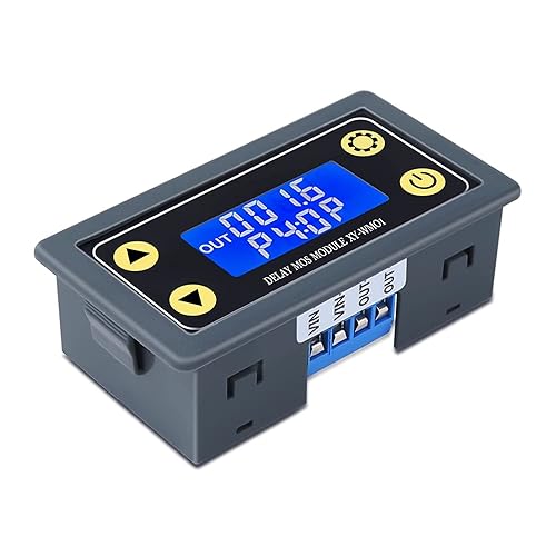 DONGKER Relè temporizzatore, Modulo di ritardo DC 6V - 30V, Relè Delay Timer con display LCD DC 12V 24V 10A, 0,01s - 9999mins, modulo Delay Relay Timer con uscita di tensione MOS on/off - Honorern