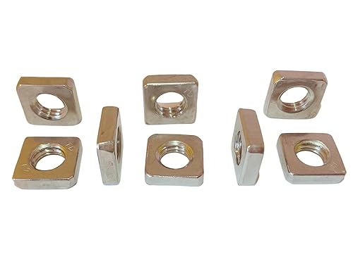 Dadi quadrati (forma bassa) - Dado (tutte le dimensioni e quantità M2 - M2,5 - M3 - M4 - M5 - M6 - M8 - M10) - DIN 562 - Acciaio inox A2 (V2A) - Dado singolo - M2 1000 pezzi - Honorern