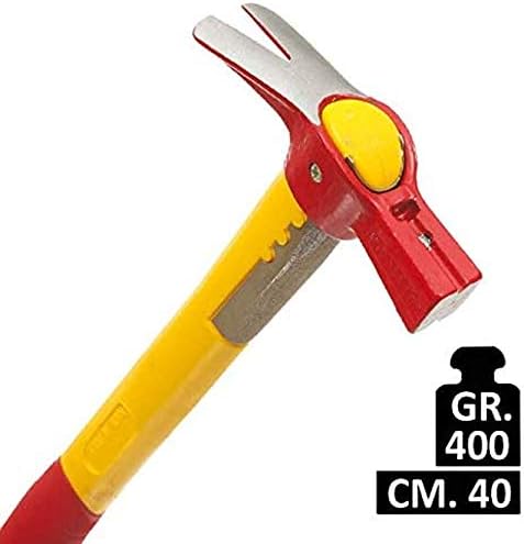 MARTELLO L'INGEGNERE MASS 400 GR. CON MANICO FIBRA 40 CM. - Honorern