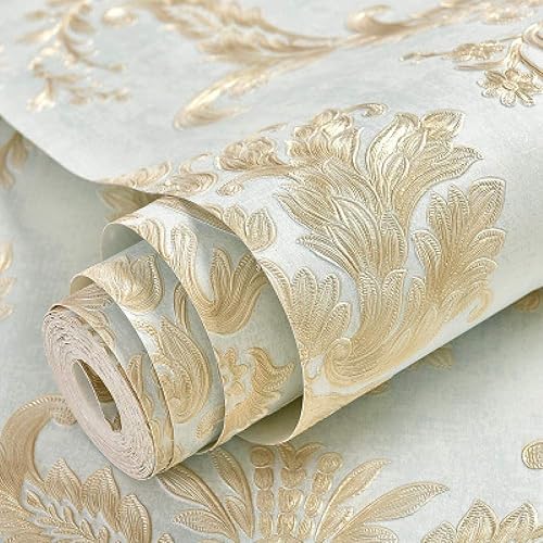 Autoadesivo europeo non tessuto carta da parati negozio camera da letto decorazione soggiorno TV sfondo muro rinnovamento adesivo fai da te Azzurro - Honorern