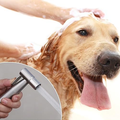 Doccino per Bidet per WC,Doccetta Bidet a Mano,Portatile per WC Doccetta per Lavandino,Spruzzatore per WC di Alta Qualità,Doccetta per Lgiene Personale, per Lgiene Personale Doccia Bagno WC,Argento - Honorern