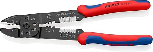 Knipex Pinza per Capicorda Verniciata Nera, Rivestiti in Materiale Bicomponente 240 Mm (Confezione Self-Service/Blister) 97 22 240 Sb - Honorern