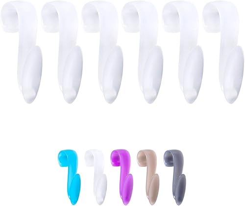 WELLGRO 6 Ganci per Termosifoni, qualità Top, Made in Germany, Ganci per Asciugamano, Grigio - Honorern