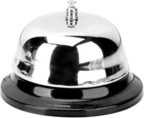 Campanello da Tavolo in Acciaio Inossidabile 8,5 cm – Campanello da Servizio per Reception, Hotel, Ristorante, Cucina, Scuola, Addestramento Animali – Suono Forte e Cristallino - Honorern