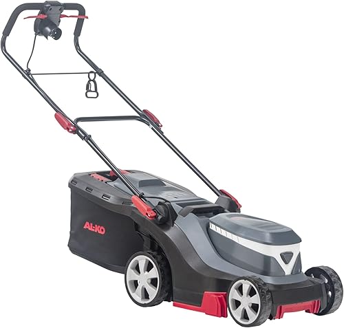 AL-KO Tosaerba elettrico 3.82 E Easy, alloggiamento in plastica, scatola di raccolta da 45 l, adatto per prati fino a 500 m², 6 volte nero-grigio Easy 38 cm/1.600 Watt - Honorern