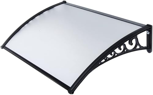 VERDELOOK Naxos, Pensilina modulabile tettoia in policarbonato Compatto, 120x80 cm, Bianco Satinato - Honorern