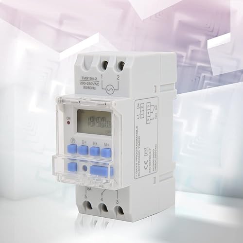 Timer Digitale Programmabile, Timer interruttori Digitale con Batteria 220V Aclcd Power Settimanale Programmabile Relè Elettronico Tempo 16A Timer digitale Programmabile 24 Ore/ 7 Giorni din Rail - Honorern
