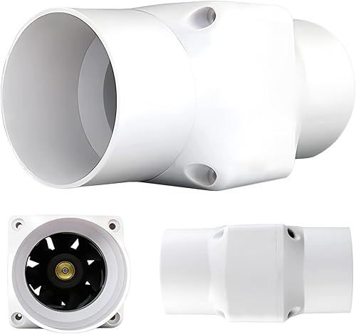 Ventilatore tubolare da 2', piccolo ventilatore di scarico, per ufficio, bagno, WC, cucina, serra, diametro 50 mm, 36 m³/h - Honorern