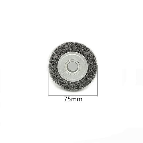 Spazzola a disco in filo di acciaio, 75 x 13 mm, spazzola rotonda rotante per la pulizia di ruggine, spogliatura e abrasione - Honorern